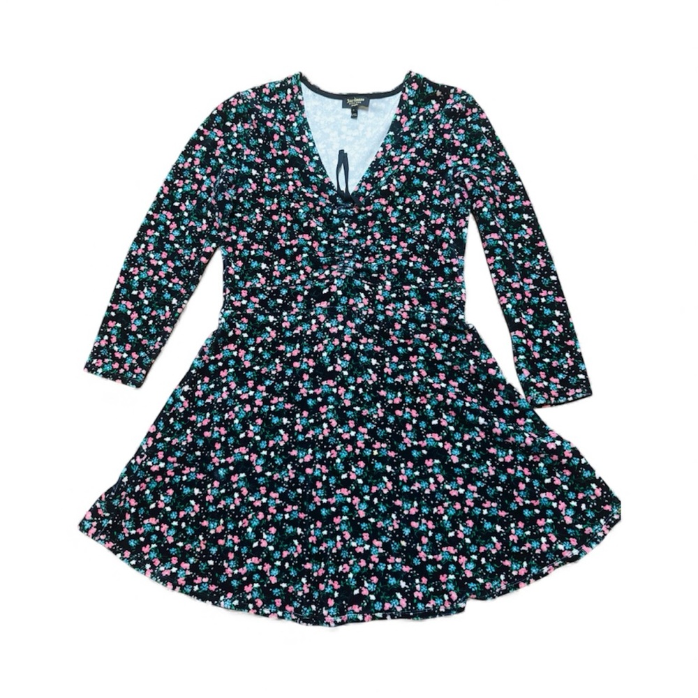 Juicy Couture Black Floral velvet mini Dress